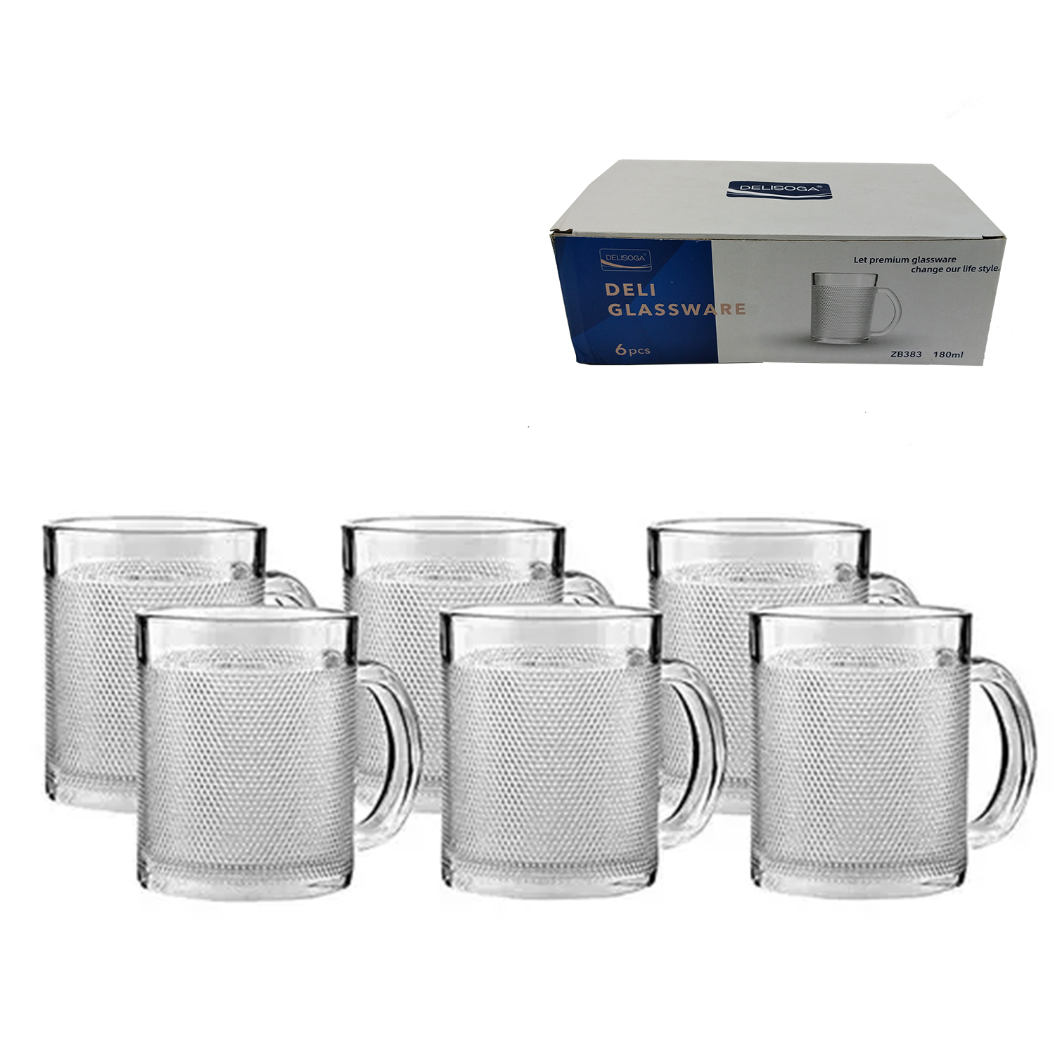 DELISOGA ZB383 6 PCS GLASSCUP 180ML/12 (MRZB383)