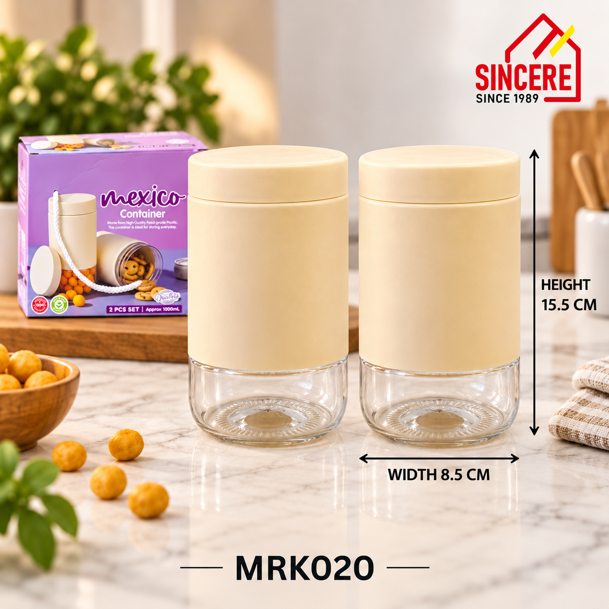 MEXICO CONTAINER 2PCS SET 1000ML/12 ( MRK020)