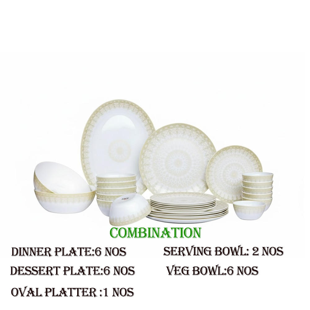 9846 Sana 21pcs Opal Dinner Set 3095/-(ROX9846)