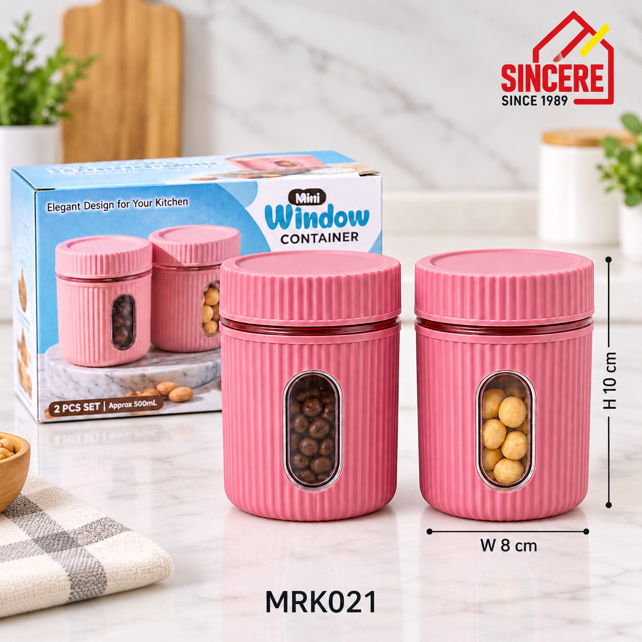 MINI WINDOW CONTAINER 2PCS SET 500ML/18 (MRK021) 
