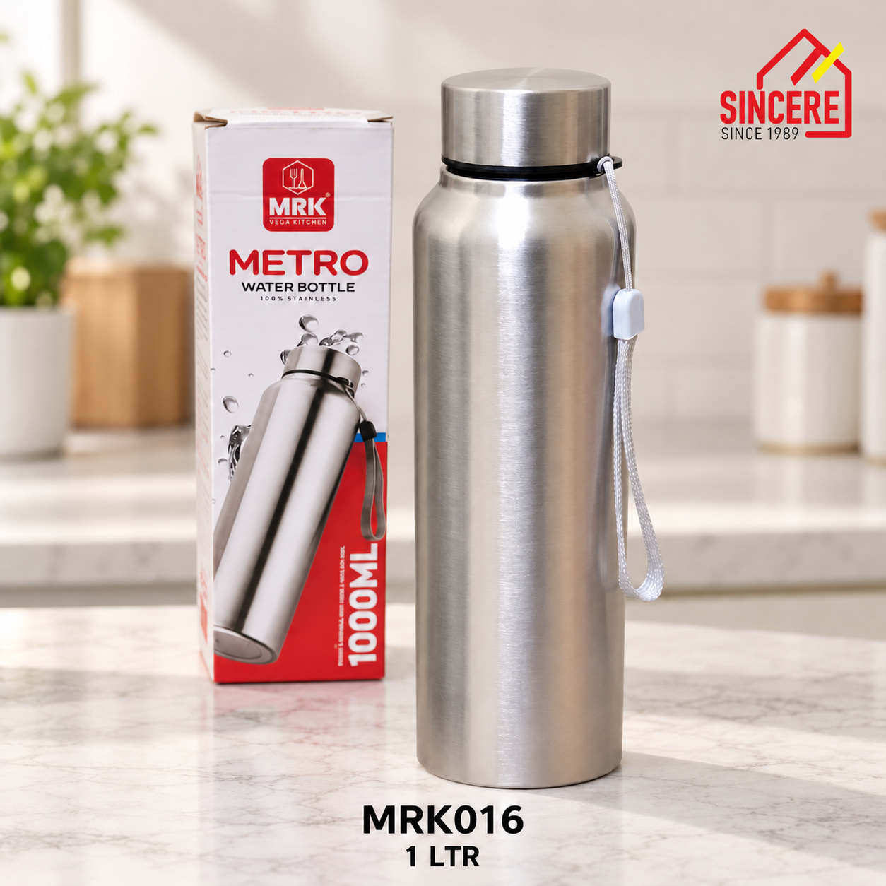 METRO SS WATER BOTTLE 1 LTR/18pcs  ( MRK016)